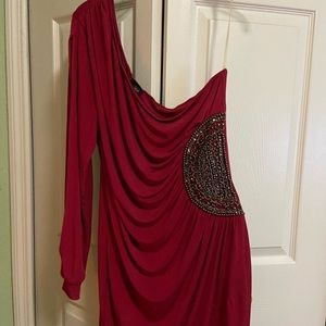 NWT beaded one shoulder dress